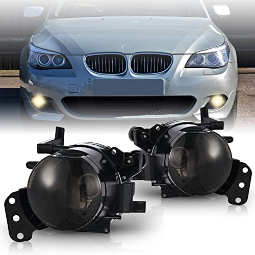 WISGOL Fendinebbia adatto per 5 Series (E60/E61) 07/2003-09/2010 For M-package bumper only, un paio di fari fendinebbia, lenti chiare HB4/9006 12V 51W 63177897188 7897188 63177897187 7897187
