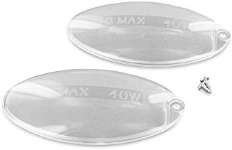 DL-pro 2 x Lampenabdeckung 10x5,4cm für AEG Electrolux 50248796000 5024879600/0 oval Abdeckung für Dunstabzugshaube Dunstabzug Dunsthaube