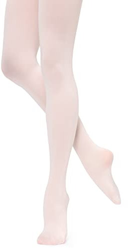 Monbessi Ballettstrumpfhose Mädchen 90D Tanzstrumpfhose für Kinder und Damen (S, Rosa Ballett)