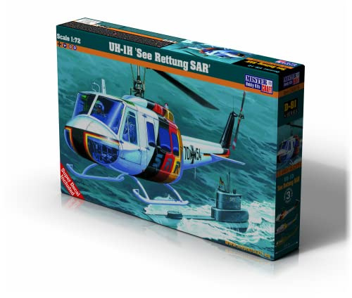 Mistercraft MISTER CRAFT HOBBY KITS Kit per modellismo UH-1H, scala 1:72, kit di montaggio in plastica, con colla, modello in plastica, istruzioni per la costruzione, 238 mm x 140 mm