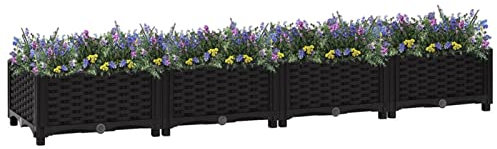 Chenshu Arriate, Mesa De Cultivo, Huerto Domestico, Arriate De Jardín,Arriate Huerto, Cultivo De Plantas Aromaticas, 160x40x23 cm Polipropileno