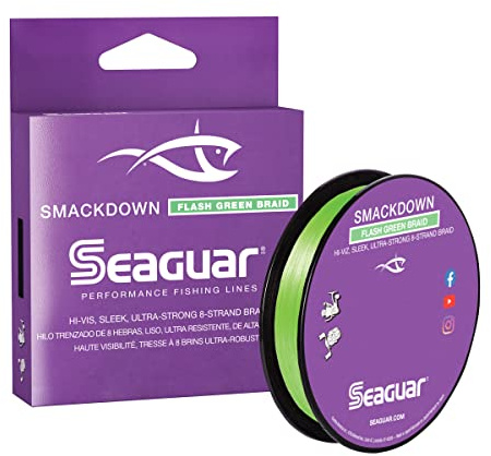 Seaguar Smackdown - Línea de Pesca Trenzada de Alta Visibilidad, Varios tamaños, Color Verde