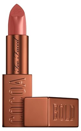 Too Faced Cocoa Bold Lipstick | Creamy, Nude Lipstick Shades with Demi-Matte Finish, 0.11 Ounce, Chocolate Chip