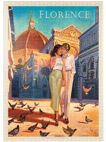 MyPuzzle Italien: Florenz, Florentiner Flair, Vintage Poster - Premium 1000 Teile Puzzle - MyPuzzle Sonderkollektion von Anderson Design Group