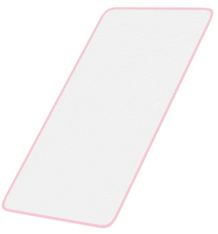 VINEL Bügeltuch - 90x40 - Schützt empfindliche Kleidung - Anti Glanz- & Brandflecken Bügelschutztuch für Dampfbügeleisen, Bügelnetz, Bügelhilfe, Bügel Netz (Pink)