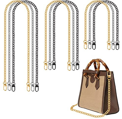 Nizirioo 9 Stück Taschenkette, Tasche Kette Metall, Kette Trageriemen Schulterriemen Für Taschen Damen Handtaschen Kette Ersatz Trageriemen Kette Für Damen Handtaschen Umhängetasche Geldbörse