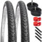 YunSCM 2Pcs Faltbar 28 Zoll Reifen 28x1.40 700x35C Mantel 35-622 Plus 2Pcs 700C Schlauch FV48mm Valve kompatibel 700C City Bikes, Rennräder 700x35C 37-622 Fahrradreifen und schlauche