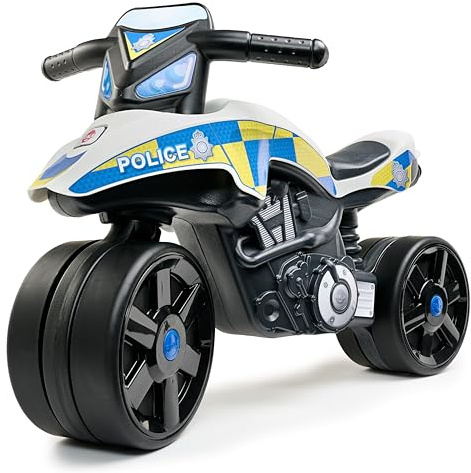 FALK - Police motorcykel balanscykel - vit - från 2 år - 40% återvunnen plast - tillverkad i Frankrike - 547UK