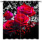 YUANZU Red Rose Curtains - Girls Flower Abstract Floral Water Droplets Print Pattern Eyelet Blackout Thermal Window Drapes for Bedroom Living Room Dining Room Office 2 Panels W117cm x D137cm