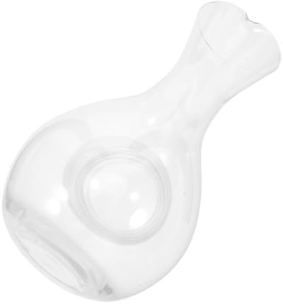 FUNNETOYU Decanter Giapponese in Vetro Cristallo Tasca Ghiaccio Caraffa Trasparente Spessa per Sake Freddo Servitore Singolo per Casa e Bar
