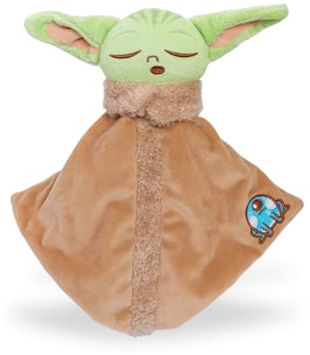 Simba Star Wars Grogu Tête avec Doudou 100% GRS recyclé, Peluche Douce, idée Cadeau pour Enfants et Fans à partir de 0 Mois