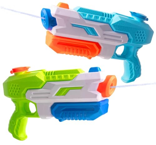 2-pack vattenpistoler 530cc vattenpistoler för barn 23-30 fot lång räckvidd Kraftfull Super Soaker Water Blaster Shooter, Summer Beach Pool Water Fight Squirter Leksaker för pojkar Flickor