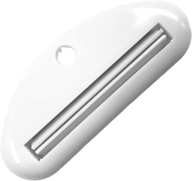 Exprimidor de tubos de pasta de dientes, dispensador de color económico para más uso sin desperdicio, fácil de usar, práctico para viajes de baño (blanco, talla única)