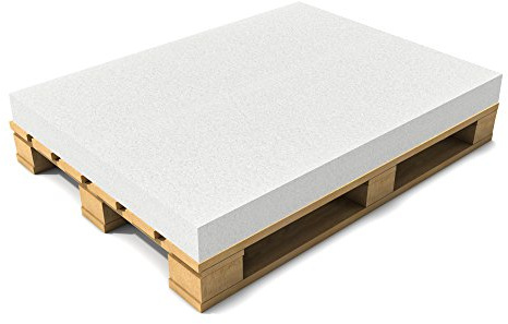 [neu.haus] Neuhaus Schaumstoff 120 x 80 x 10 cm Öko-Tex Standard Matratze Palettenauflage Palettenkissen Polster Weiß