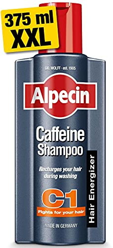 Alpecin koffein schampo C1 375 ml | Mot förtunnande hår | Schampo för starkare och tjockare hår | Naturligt hårtillväxtschampo för män | Hårvård för män Made in Germany