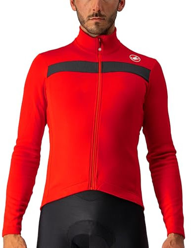 CASTELLI Men's Puro 3 Jersey Fz T shirt, Red/Black Reflex, XL UK