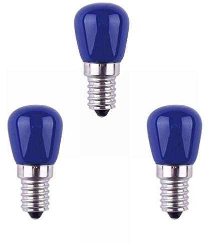 HoneybeeLY 3 Pack Colored E14 LED Light Bulb, 3W 220V Energy Saving Light Bulbs for Salt Lamp, Fridge, Cooker Hood, Small Screw in Bulbs