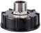 FOGWOWO IBC Adapter S60X6 IBC Tank Zubehör 3/4 Grobgewinde mit 3/4 Außengewinde Schlauchanschluss Edelstahl Ventilauslauf Armaturen