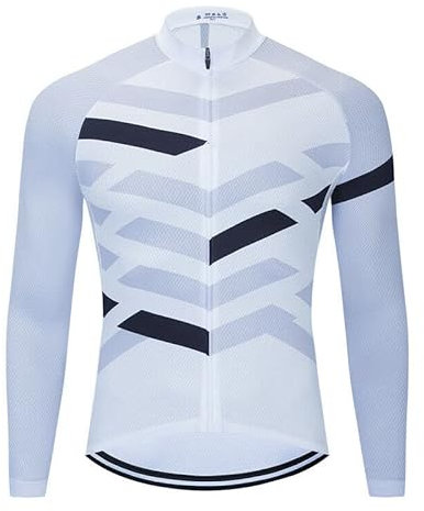 assocauicy Fahrradtrikot Herren Langarm,Rennrad Trikot Herren Atmungsaktiv & Schnell Trocknend Mit Reißverschluss Taschen