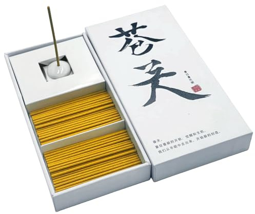 Bogoro set med rökelser, premium rökelsepinnar, rökelse, incense pinnar, 100 pinnar 6,5 cm, perfekt för meditation, yoga, andlig läkning, böner, aromaterapi (CangLing)