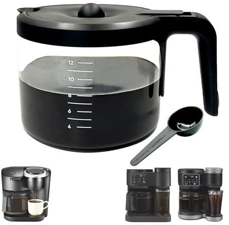 12-Cup Glass Coffee Pot Replacement Compatible with KEURIG K-Duo Essentials