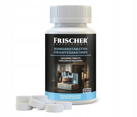 FRISCHER 60 Reinigungstabletten für Kaffeevollautomaten und Kaffeemaschinen | Reinigungstabs für Krups, Melitta, Siemens, EQ Series, Sage, Philips, Saeco, Jura, Bosch, Delonghi, Miele, WMF uvm.