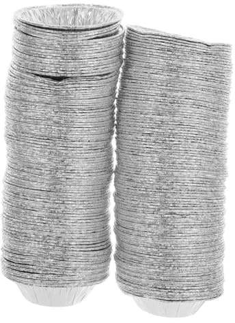LOORGVEL 600 Piezas Moldes Aluminio para Tartas Redondos para Hornear Moldes Desechables para Postres Bandejas para Muffins Tartas y Pudding Uso Hornos