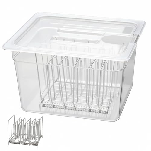 serebrant Sous Vide Contenitore 11L con coperchio e rack per Sous Vide Stick Garer Diverse marche contenitore trasparente multifunzionale (senza BPA) Adatto alla cottura di tutti i tipi di alimenti