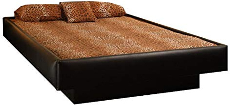 Strobel Organic Keene Complete Padded Waterbed with Hydro-Support HS303 Waveless Mattress, Brown Vinyl Queen