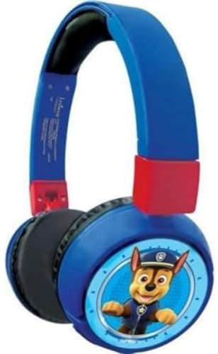 Lexibook - Pat' Patrouille Casque Audio Enfant 2-en-1 Bluetooth et Filaire - Stéréo, sans Fil, Filaire, Son limité, Pliable, Ajustable, Fille/garçon, Rouge/Bleu, HPBT010PA