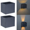 Trango 2er Pack 8015-02A IP44 Up & Down Wandstrahler *FLEX* in Anthrazit matt Eckig inkl. je 1x 3.5 Watt G9 LED Leuchtmittel mit einstellbar Abstrahlwinkel als innen & außen Wandleuchte Außenstrahler