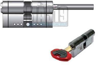 CILINDRO DI ALTISSIMA SICUREZZA SECUREMME K75 CODOLO RASABILE MM.60