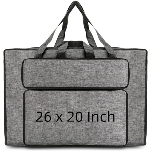 Oaygat A2 Waterproof Artist Portfolio Bag 26 x 20 Inch Portable Art Carrying Case with Adjustable Shoulder Strap Multi-Functional Storage Tote for Drawing Boards Artworks Paintings Photos