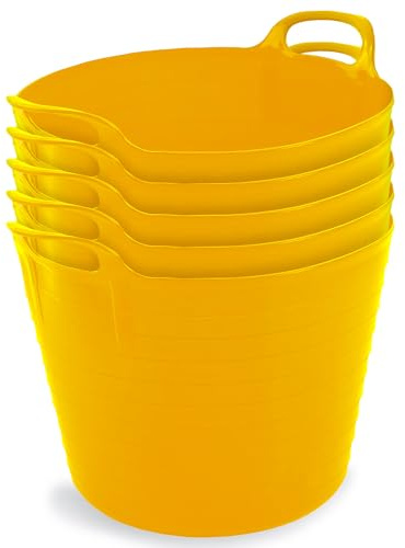 Neat. Neat Plastics - Flexi Tubs Pack of 5 - Yellow