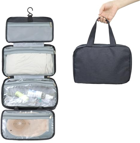 Ostomy Travel Bag Ostomy Supplies Organizer Hanging Ostomy Accessory Pouch Storage for Ostomy Colostomy Ileostomy