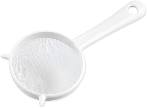 1Pc Weiß Handheld Wiederverwendbares Plastiksieb Mesh Teeblattsieb Mehl Mesh Sieb Vogelnest Löffel Küche Filterwerkzeug für Lebensmittel Praktisches,Küchenhelfer and Kochzubehör,Siebe and Spitzsiebe