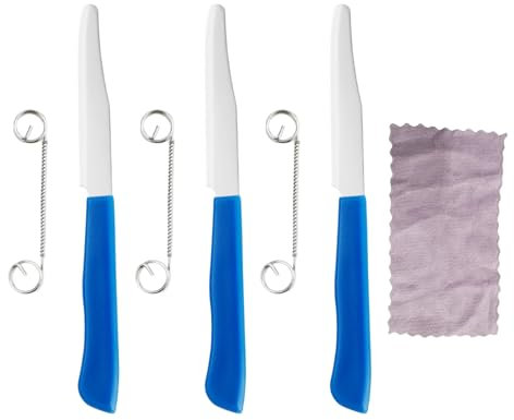 GUTERTOP 3 Stück Schnelles Schneidemesser, Zaubermesser mit Verstellbarer Feder, 3-in-1-Multifunktions Obstschälmesser