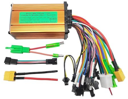 E-Bike-Controller Bürstenloser Controller for Elektrofahrräder/Fahrräder, E-Bikes und E-Scooter, 24 V, 36 V, 48 V, 60 V, 250 W, 350 W, 10 A, 12 A, 13 A, 15 A, 18 A, 20 A Brushed Motor Controller