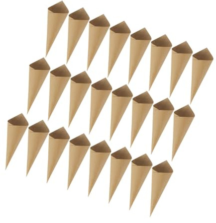 FIXOSHEE 90 Conos de Papel para Boda Conos de Pétalos de Rosa Secos para Confeti y Dulces 90 Unidades Ideales para Decoración de Fiestas Bodas y Manualidades