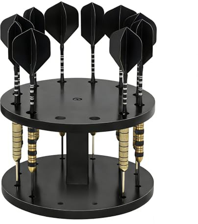 UPALDHOU Soporte para Dardos, Soporte para 12 Dardos de Acero o Punta Blanda, Estante de Exhibición para Almacenamiento y Organización