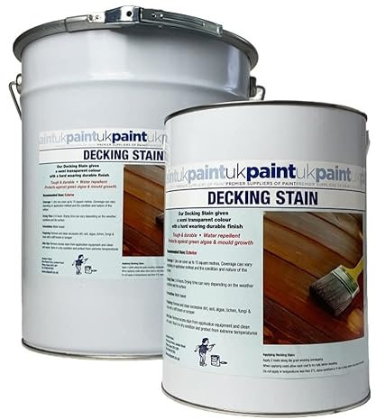 UK PAINT Decking Stain - Anthracite Grey, Acrylic, 5L