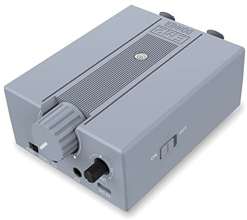 Donner Amplificador de Auriculares DC 5V-1A, Amplificador de Monitor Interno portátil Recargable de 3,5 mm con impedancia de 8Ω a 250Ω, con 2 entradas XLR y TRS de 1/4