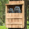 STARSWR Eulenhaus für den Außenbereich, kreischender Nistkasten, Säge, Wetzkasten, großes Vogelhaus für draußen, großes Holz, rechteckige Öffnung, Vogelbox