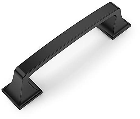 Amerdeco 10 Stück Möbelgriffe Schwarz 96mm Lochabstand Zinklegierung Griffe für Küchenschränke Schrankgriffe Schubladengriffe Türgriffe für Küchenschränke Kleiderschrank UK0015