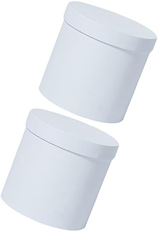 COHEALI Round Flower Box with Lid 5.51 Inch Diameter Floral Arrangement Box for Wedding Proposal Birthday Packaging Set of 2