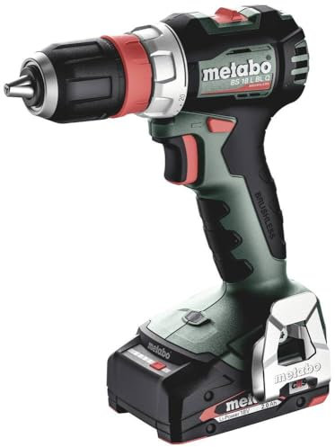 metabo Akku-Bohrschrauber BS 18 L BL Q - 18 V, 65 Nm Drehmoment - Brushless Motor, LED-Licht, Schnellwechselsystem, kompakt und leicht - Inkl. 2 x LiPOWER Akkupack 2.0 Ah, Ladegerät und metaBOX