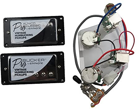 Guitar Pickups Alnico Classic Vintage And Pro Bucker Humbucker Pickups Electric Guitar With Pro Wiring Harness Electric guitar pickup(Chrome BK)