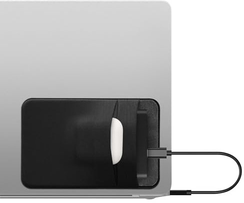 kwmobile Funda Disco Duro Externo Compatible con SanDisk Portable SSD, Samsung T7 - Bolsa Disco Duro Adhesiva para Portátil 13 x 8,3cm - Diseño Antidesconexiones - Negro Mate