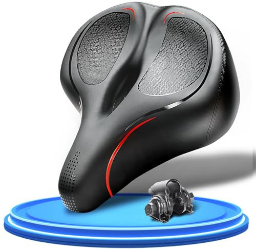 COICER Fahrradsattel, Bequem Weich Memory Foam Ergonomisch Stoßdämpfend Atmungsaktiv Fahrrad Sattel, Wasserdicht mit überzug und Kloben Rennrad City MTB Fahrradsitz für Damen Herren
