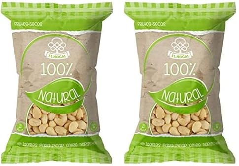 El Nogal Frutos Secos Almendra Repelada Cruda, 100% Naturales, Bolsa 50 G (Paquete de 2)